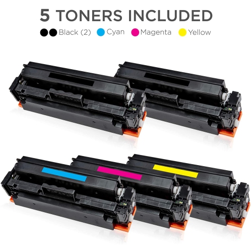 Logia 5-Pack Printer Toner Cartridges – Compatible With HP LaserJet Printer Models 410A, 411A, 412A & 413A – Premium, High-Yield Set Includes 2