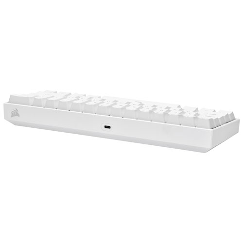 Corsair K65 Mini Backlit Mechanical Cherry MX Speed RGB Silver Gaming Keyboard - White - English