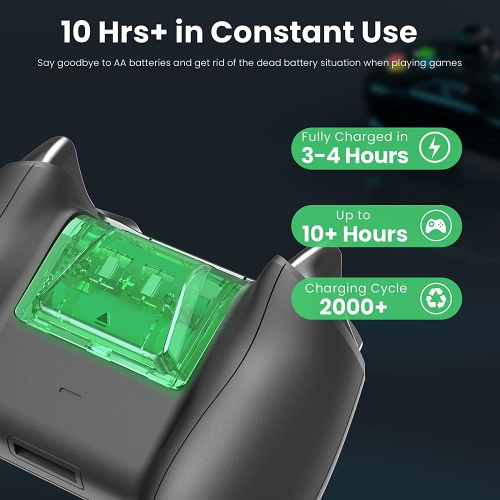SAMA -Rechargeable Battery Pack for Xbox One Controllers - 2 x 1200mAh Ni-MH Batteries
