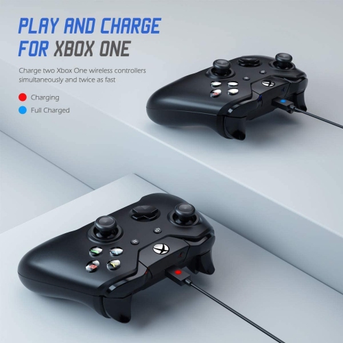 Rechargeable Battery Pack for Xbox One Controllers – 2 x 1200mAh Ni-MH Batteries with LED Charging Indicator