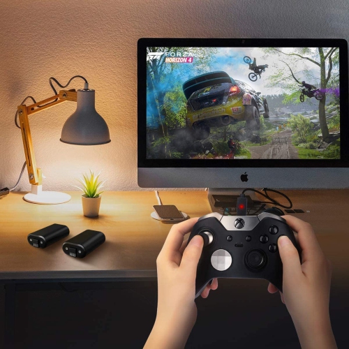 Rechargeable Battery Pack for Xbox One Controllers – 2 x 1200mAh Ni-MH Batteries with LED Charging Indicator