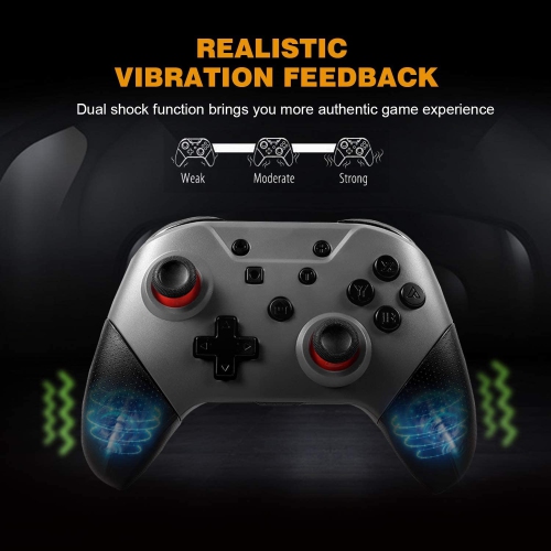 Wireless Pro Controller [Black] Joypad with NFC and Home Wake-Up Function, for Switch Controllers for Switch/Switch Lite