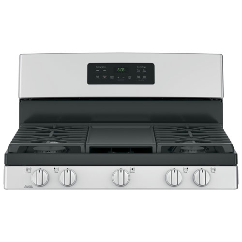 GE 30" 5.0 Cu. Ft. 5-Burner Freestanding Gas Range (JCGBS66SEKSS) - Stainless Steel