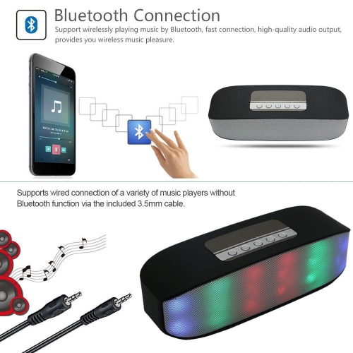 Compact Bluetooth Speaker with USB/SD/AUX - Versatile and Portable