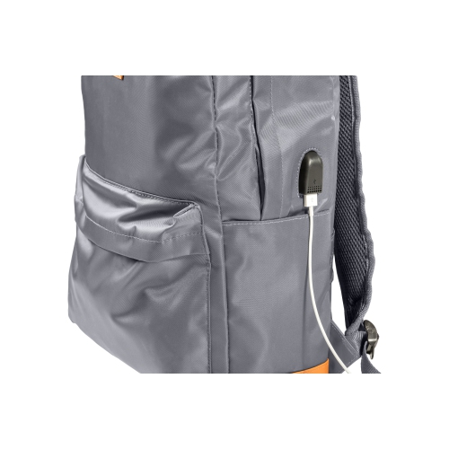 CHAMPS Nylon Waterproof Smart Laptop Backpack, Grey