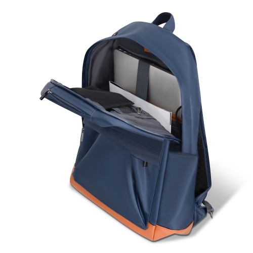 CHAMPS Nylon Waterproof Smart Laptop Backpack, Navy