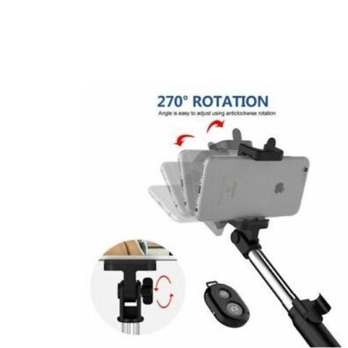 Unipod Selfie Stick Bluetooth Extendable Remote Shutter For Samsung, iOS, Huawei