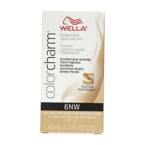 WELLA  Colorcharm Permanent Liquid Hair Color 6Nw/dark Natural Warm Blonde, 42Ml Love love love this toner I use it every month when I have to bleach and toner my bleach blonde hair