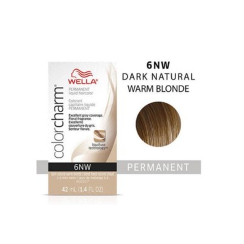 Wella Color Charm Permanent Liquid Haircolor - 6NW Dark Natural Warm Blonde by Wella for Unisex - 1.4 oz Hair Color