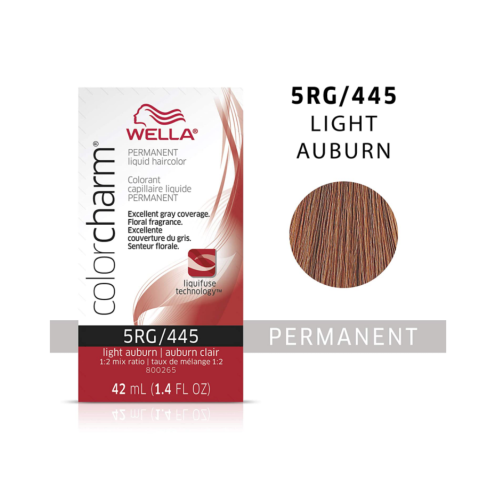 Color Charm Permanent Liquid Haircolor - 445 5RG Light Auburn by Wella pour Unisexe - 1.4 oz Hair Color