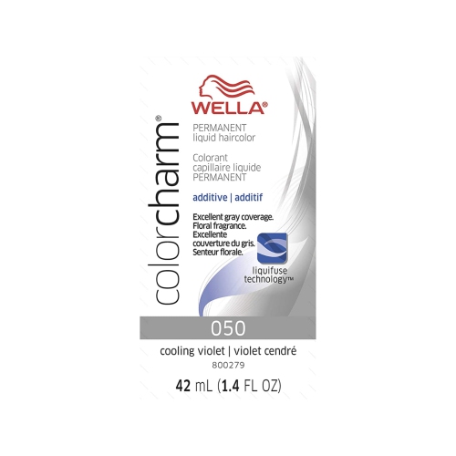 Wella ColorCharm Permanent Liquid Hair Color 050/Cooling Violet Additive, 42mL