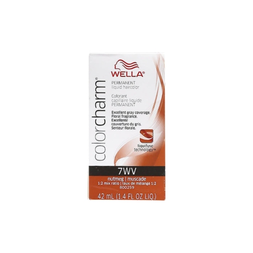Wella ColorCharm Permanent Liquid Hair Color 7WV/Nutmeg, 42mL