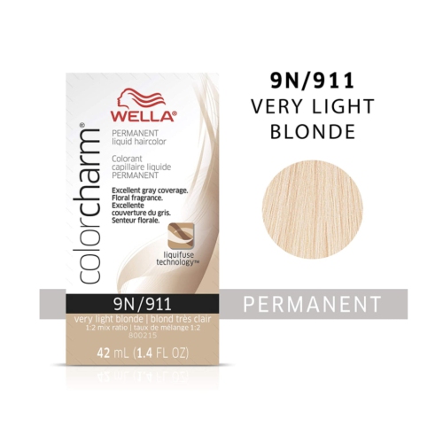 Wella ColorCharm Permanent Liquid Hair Color 9N/Very Light Blonde, 42mL