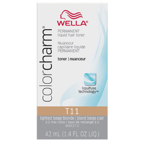 Image 1 de 4.. Color Charm Permanent Toner - T11 Blond Beige le Plus Clair par Wella pour Unisexe - 1.4 oz Toner