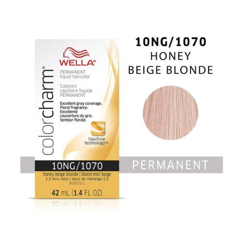 Wella ColorCharm – colorant capillaire permanent liquide colorant capillaire 10 NG/blond beige miel, 42 ml