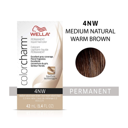 Wella Color Charm Permanent Liquid Haircolor - 4NW Medium Natural Warm Blonde by Wella for Unisex - 1.4 oz Hair Color