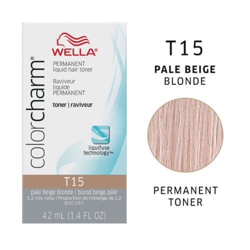 Wella ColorCharm Permanent Liquid Hair Toner T15, 42mL