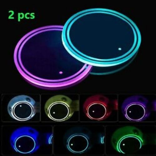 LED Car Cup Holder - Atmosphere Lamps USB Charging Mat Cup Pad