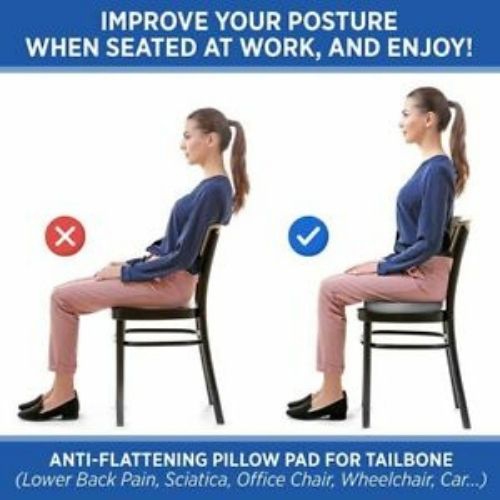 Coussin de siège pour fauteuil de bureau/de bureau de coccyx – coussin de chaise de bureau confortable CA