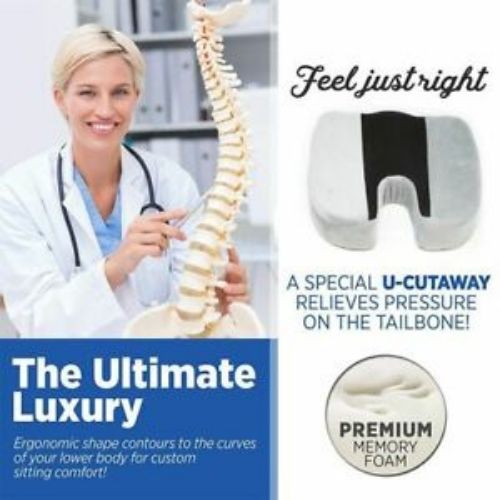 Coussin de siège pour fauteuil de bureau/de bureau de coccyx – coussin de chaise de bureau confortable CA