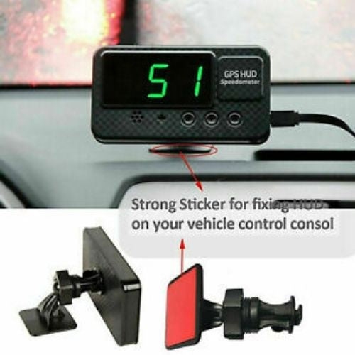 Car Digital GPS Speedometer HUD Head up Display,Driving Speed Alert Fatigue Alarm Automotive General HUD Head-up Display 