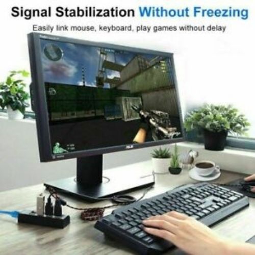 USB 3.0 HUB Powered 7 Port Splitter High Speed Extender With LED power indicator