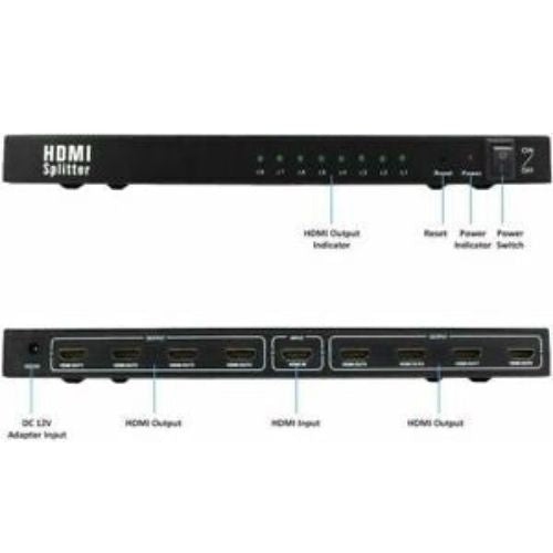 4K HDMI Splitter Video Distributor Repeater 1 In 8 Out for Xbox Laptop PC To TV