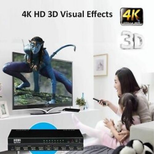 4K HDMI Splitter Video Distributor Repeater 1 In 8 Out for Xbox Laptop PC To TV
