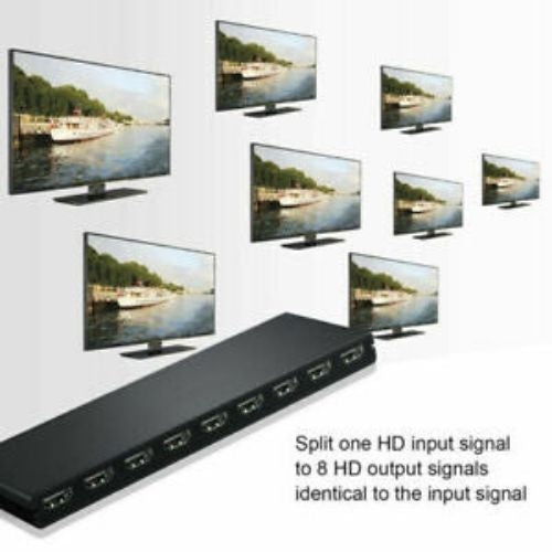 4K HDMI Splitter Video Distributor Repeater 1 In 8 Out for Xbox Laptop PC To TV
