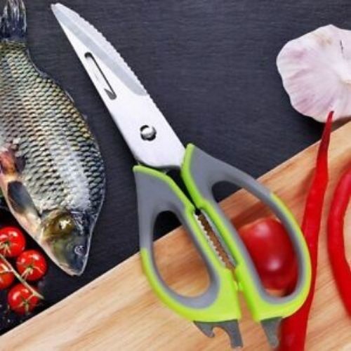 Ciseaux de cuisine multinationaux 6 en 1 – Ciseaux en acier robuste pour la maison