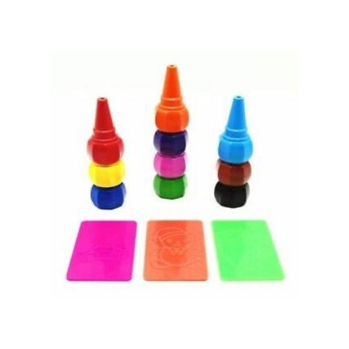 Finger Grip Crayons 10 Shades, Multicolor Child Safe & Non-toxic Washable Crayon