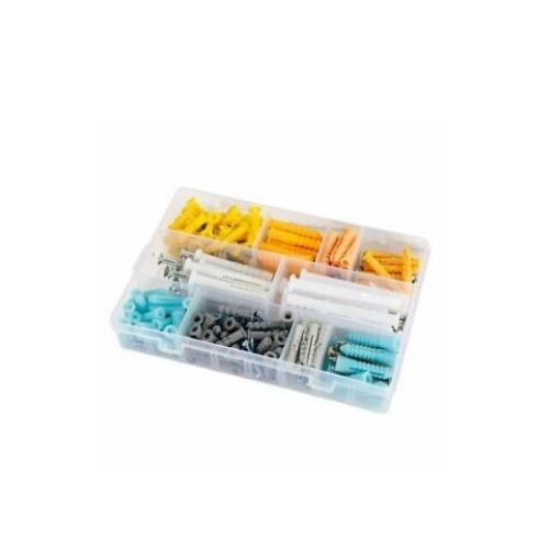 300x Drywall Screw and Anchor Kit Home Wall Self Tapping Screws with Clear Case