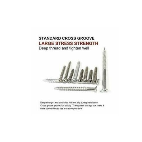 300x Drywall Screw and Anchor Kit Home Wall Self Tapping Screws with Clear Case