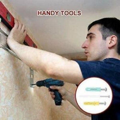 300x Drywall Screw and Anchor Kit Home Wall Self Tapping Screws with Clear Case