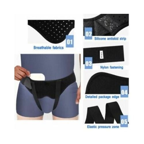 Medical Hernia Belt For Men Support Truss Double Pressure Pads Pain Relief Belt