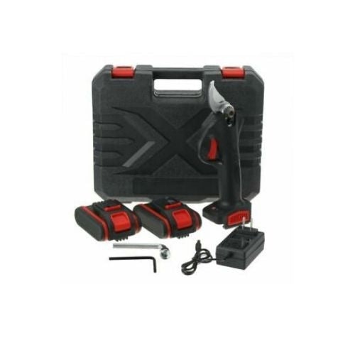 Cordless Electric Pruning Shears Li-ion Secateur Garden Branch Cutter + 2Battery