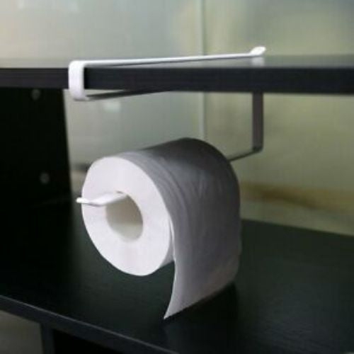 Roll Rack Holder Accessories Shelf Under Cabinet Paper Tissue Towel Held Hanger