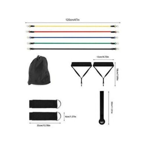 Exercise Resistance Latex Band Yoga Gym Stretch Pull Rope Training 11 PCS/Set