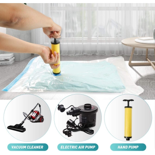 ISTAR Premium Reusable Vacuum Storage Bags Save 80% More Storage Space. Vacuum Seal Bags with Double Zip and Outlet Valve