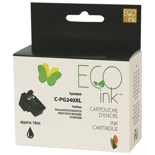 Eco Ink Black Remanufactured Ink Cartridge Compatible with Canon
