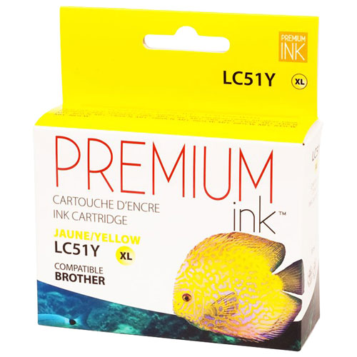 Cartouche d'encre jaune Premium Ink compatible avec Brother