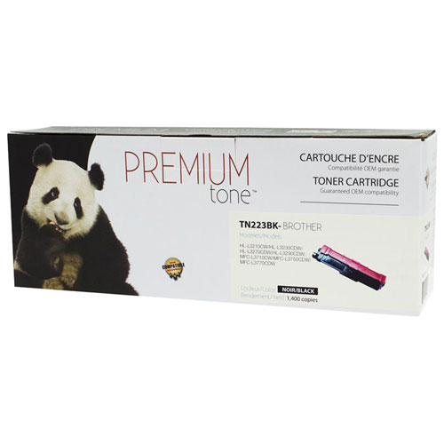 Cartouche d'encre en poudre noire Premium Tone compatible avec Brother