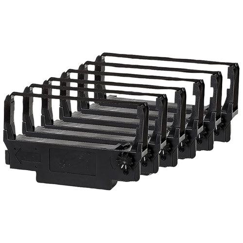 Premium Tape Black Ribbon for Epson - 6 Pack