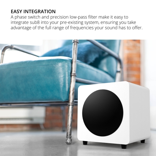 Kanto 300W SUBV8 Subwoofer scellé, Noir mat