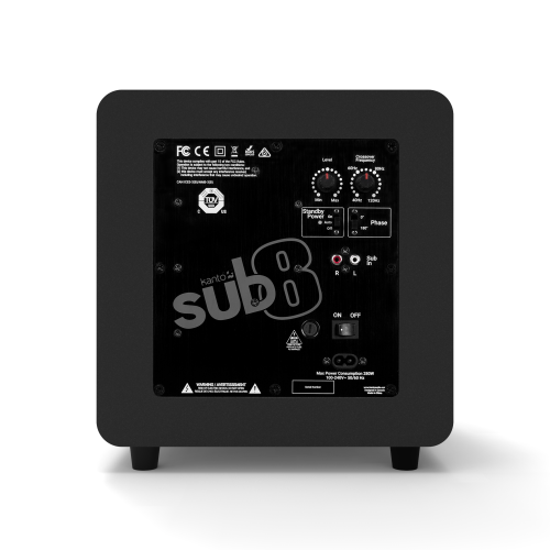 Kanto 300W SUBV8 Subwoofer scellé, Noir mat