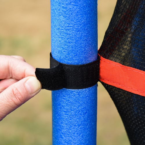 Outsunny – Trampoline d'intérieur avec cadre en filet en acier pour enfants, 55&nbsp;po, 3 à 6 ans, bleu