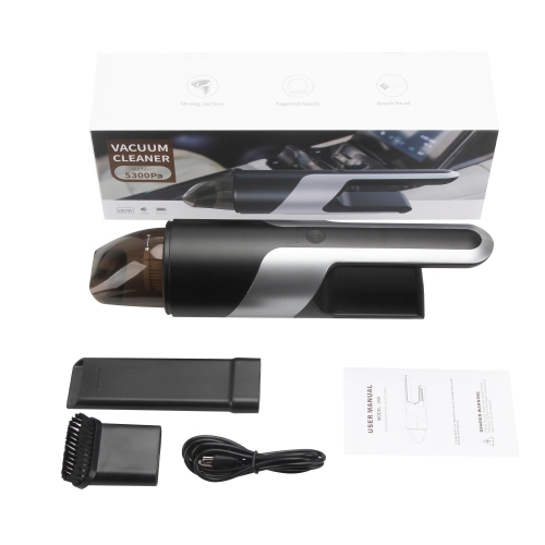 5.3k Pa Mini Portable 120 ml 80 w Car Vacuum Cleaner with Rechargeable 4000 mAh Battery - PrimeCables®