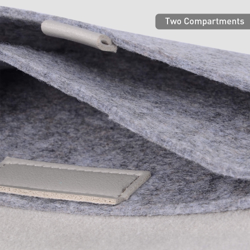 Wool Felt PU Leather Electronics Accessories Organizer Pouch Cable Storage Bag for cables, headphones, chargers, mice - PrimeCables®