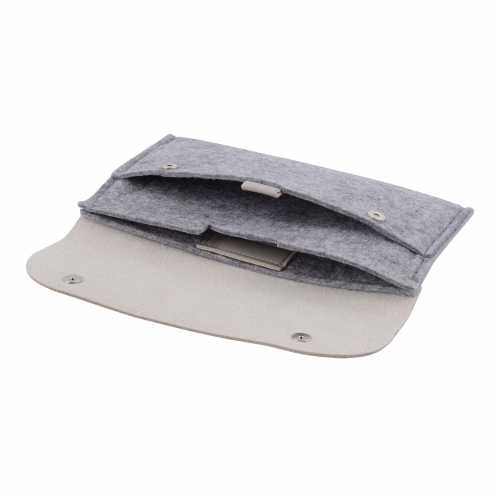 Wool Felt PU Leather Electronics Accessories Organizer Pouch Cable Storage Bag for cables, headphones, chargers, mice - PrimeCables®