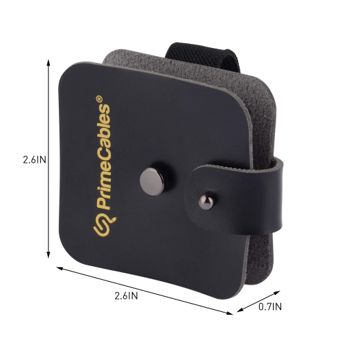 Leather Travel Cord Winder Organizer case for MacBook Air Protect your charging cable- PrimeCables®